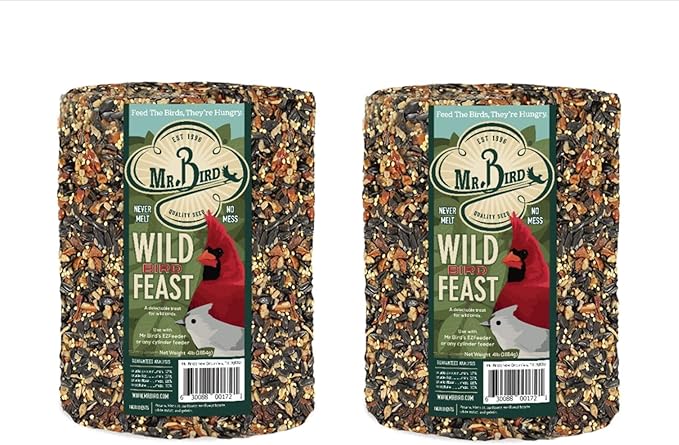 2-Pack of Mr. Bird Wild Bird Feast Birdseed Large Cylinder 4 lbs.