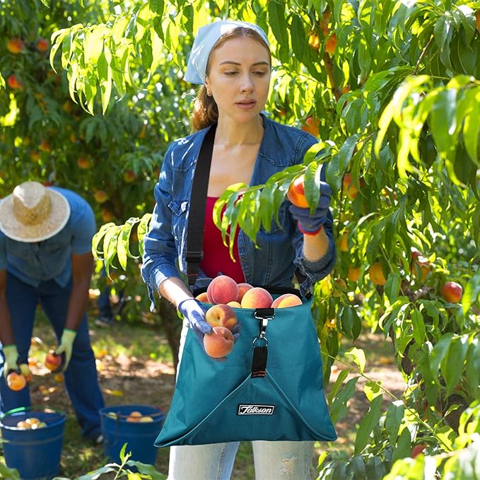 Large Fruit Picking Bag, Waterproof 600d Fruit Storage Harvest Garden Apron Pouch for Outdoor Orchard, Farm, Garden, Vegetable, Fruits
