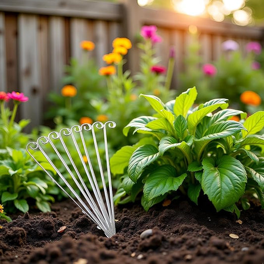20Pcs Silver Planter Plant Label Hooks Garden Markers Stake Plant Label Holder Plants Label Hanger Garden Plant Sign Stake Rustproof Deformed Gardens Plant Sign Hooks Hanging Rods for Flower (20cm)