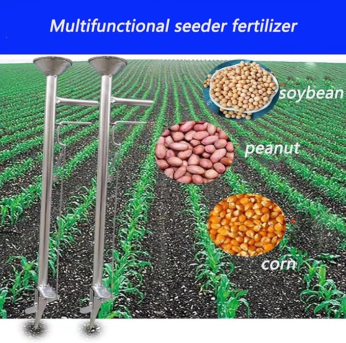 Seed Sower Gardening Tools Fertilizer Applicator Manual Seeder Vegetable Seeder Planter,Sowing and Fertilization,for Agriculture Garden
