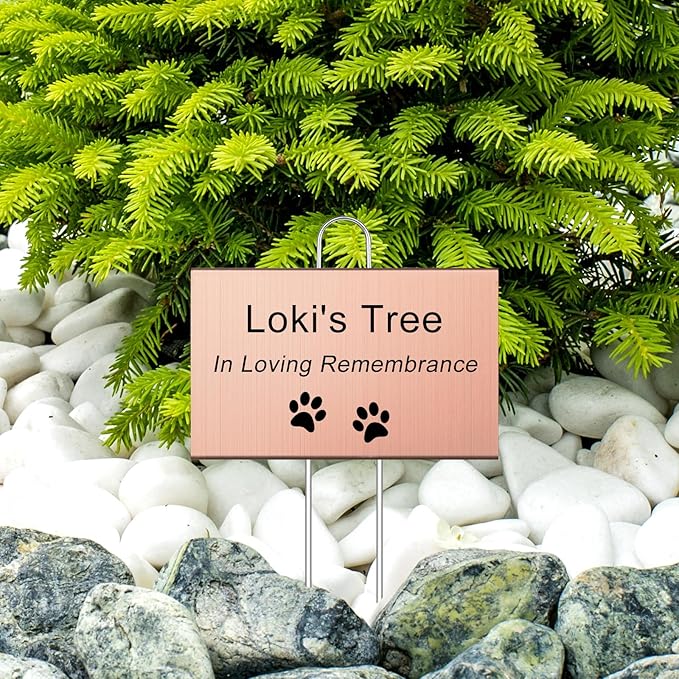 Landhoow 30 Pcs Large Garden Plant Markers Metal Plant Labels Sign 4'' x 6'' with 11'' Stake Weatherproof Waterproof Garden Sign for Outdoor Seedlings Herbs Vegetable Greenhouse, Rose Gold