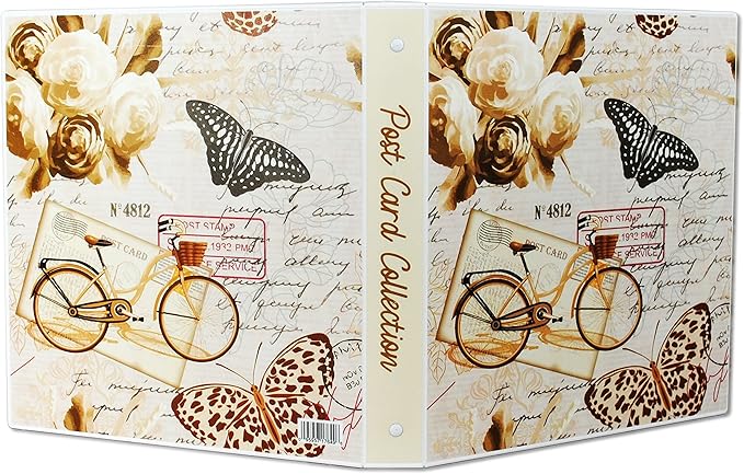 UniKeep Postcard Collector Storage Case with 20 Pages Suitable For Archival Storage - Holds up to 120 Postcards - Maximum Postcard Size of 4" x 6"