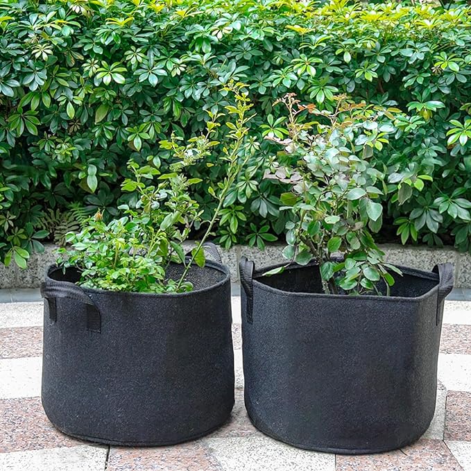 10Packs Mixed Size Grow Bags, Fabric Plant Grow Bags, Variety Sizes Fabric Planters, Garden Bgas Fabric Pots, 3Gal/5Gal/7Gal/10Gal/15Gal * 2