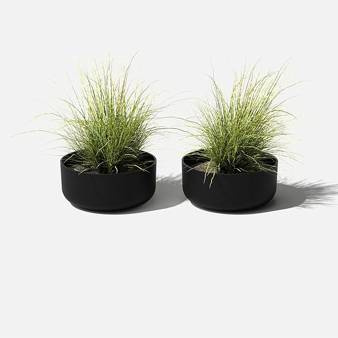 Veradek Mason Series Kona Bowl Planter - Round Planter for Indoor or Outdoor Tabletop/Balcony | Durable Plastic-Stone Composite Material | Modern Décor for Flowers, Succulents, Small Plants