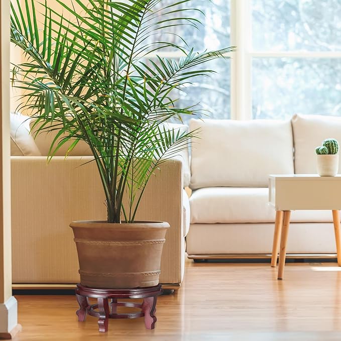 15.75 Inches Wooden Planter Stand Indoor Chinese Vase Fishbowl Display Stands Asian Vase Pot Traditional Stands for Home Indoor Plants Outdoor Decoration
