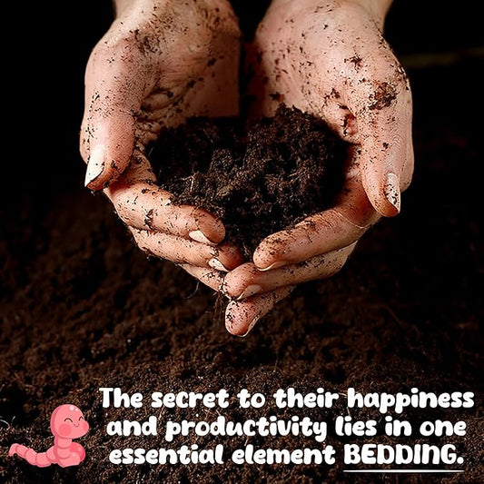 5lb Worm Bedding for Nightcrawlers and Red Wigglers (Worms Not Included) - Vermicompost Bin Worm Bedding for Earthworm Castings - Earthworm Food for Organic Potting Soil Gardening Mix