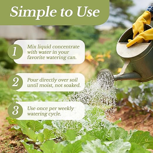 LEAVES AND SOUL Professional Liquid Melon Fertilizer | 5-1-5 Concentrate, Liquid Plant Fertilizer for Garden, Healthy Produce, Good Harvest, Multi-Purpose Blend & Gardening Supplies | 8 oz