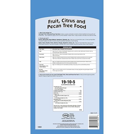 Fertilome (10822) Fruit, Citrus and Pecan Tree Food 19-10-5 (20 lbs.)