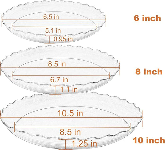 12 Pack of 6 8 10 inch Plant Saucer, Heavy Sturdy Plant Drainage Tray for Indoors, Sturdy Plastic Plant Plate Water Catcher for Planter(Black)