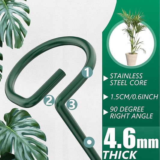 6 Pack 24 Inch Plant Support Stakes,Extendable Plant Stakes,Orchid Sticks with Clips for Indoor Outdoor,Garden Stakes for Plant,Tomato,Vegetables,Monstera.Plant Support Stakes for Two Sizes12 or 24 In
