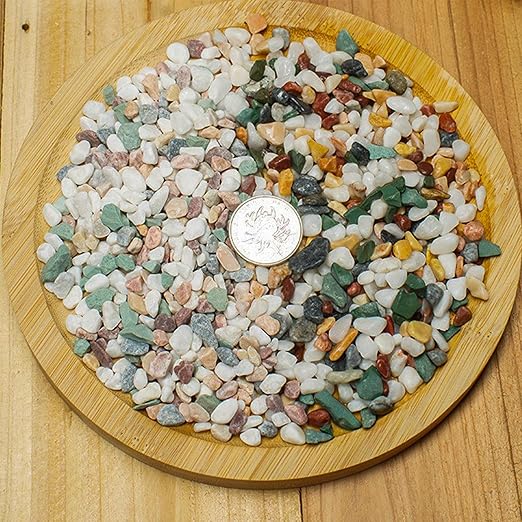 6.6 lbs Succulent and Cactus Bonsai Pebbles, 4-6mm Decorative Landscaping Polished Stones Natural Garden Gravel Rocks for Indoor Outdoor Plants Aquariums DIY, and Gardening Top Dressing, Multicolor