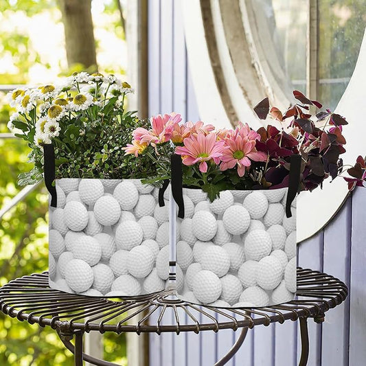 10 Gallon White Golf Balls Breathable Grow Bag Thickened Heavy Duty Plant Pot Containers with Handles for Tomato Potato Fruits Vegetables Flowers