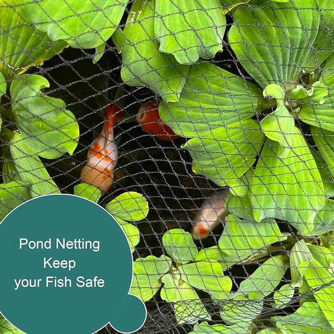 Bird Netting for Garden - 6.5 x 32.8 FT Heavy Duty Anti Bird Netting Mesh with Ties and Landscape Staples for Vegetable, Fruit Trees & Other Plants, Lasting Against Birds Deer Squirrels and Poultry