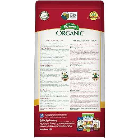 Espoma Organic Holly-Tone 4-3-4 Natural & Organic Evergreen & Azalea Plant Food; 8 lb. Bag; The Original & Best Fertilizer for All Acid Loving Plants Including Rhododendrons & Hydrangeas. Pack of 3