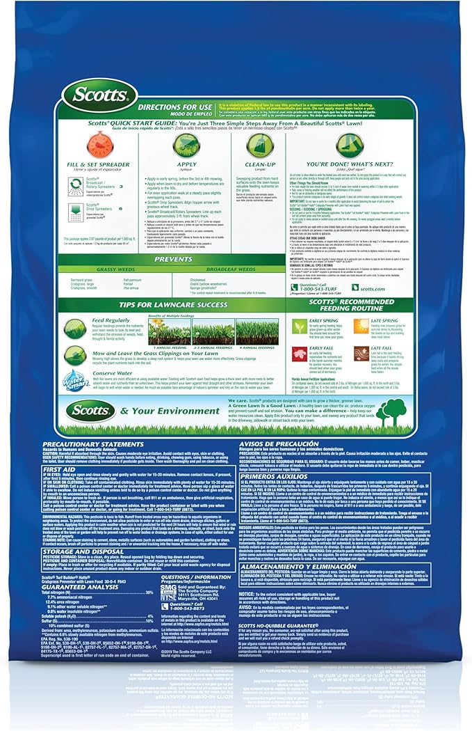 Scotts Turf Builder Halts Crabgrass Preventer with Lawn Food - Pre-Emergent Weed Killer, Lawn Fertilizer, 14,000 sq. ft., 37.38 lb.