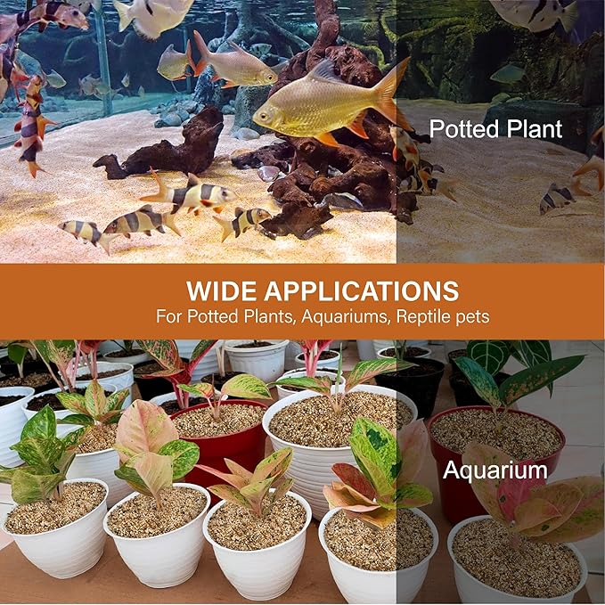 NUPICK 5-10 Mesh Silica Sand for Fire Pit, 20lb Coarse Sand for Fireplaces, Decorative Sand for Gas or Propane, Heatproof Base Layer Under Fire Glass, Lava Rocks, Wood, Garden, Vase Filler, Aquarium