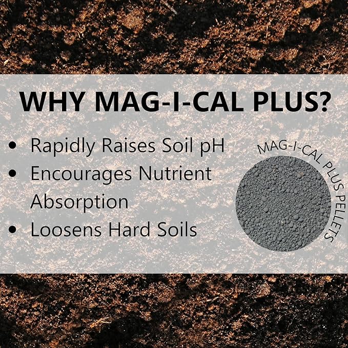 Jonathan Green (11355) Mag-I-Cal Plus Soil Food for Lawns in Acidic & Hard Soils - Soil Amendment for Grass (15,000 Sq. Ft.)
