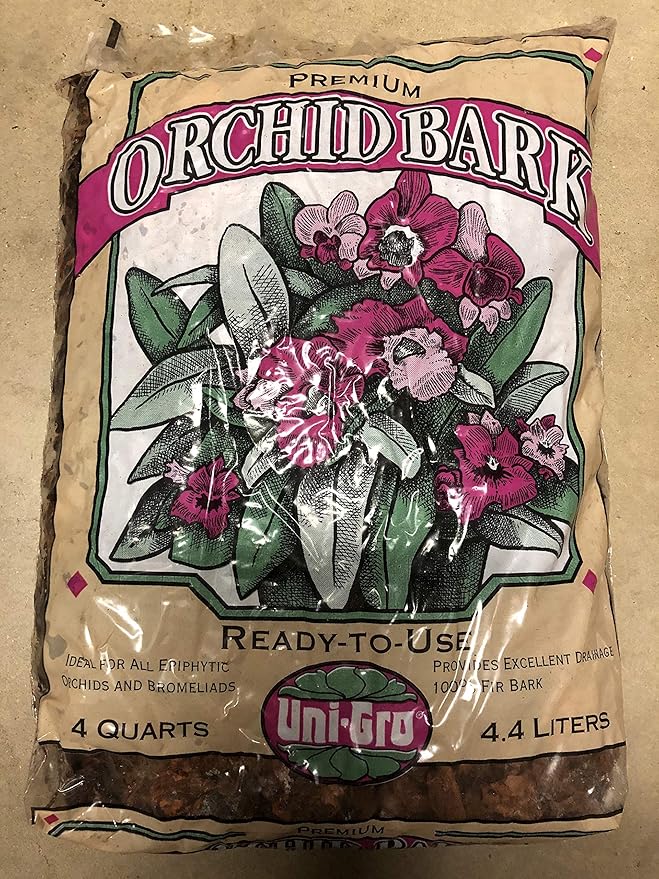 Premium Organic Ready-to-Use Medium-Size Grade Orchid Bark Grow Media - 4 Quarts