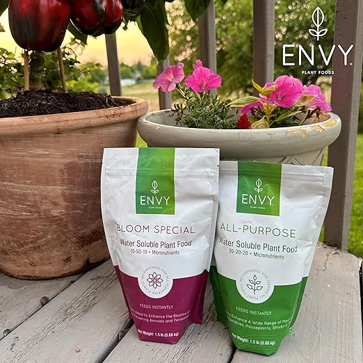 ENVY Bloom Special Plant Fertilizer for Flowering Plants, 3 Pound - Makes 300 Gallons, for Indoor and Outdoor Plants, Pet Safe, Water Soluble, Made in USA