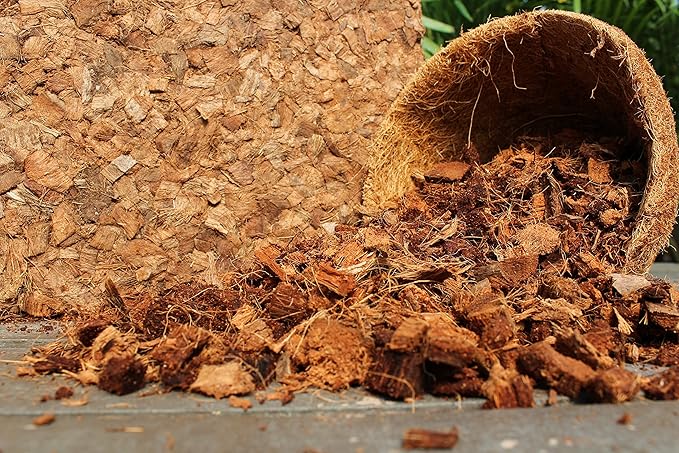 Coco Chips (10lbs) + Char Bliss (8 Qts) - Coco Chips for Plants & Organic Biochar for Plants - Biochar Soil Amendment & Coconut Mulch - Coco Coir Chips - Charcoal for Plants - Garden Soil Potting Mix