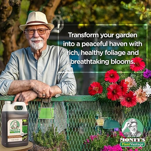 Monty’s Premium Liquid Soil Conditioner with Humic Acid, Organic Amendment for All Soil Types, Increases Moisture Retention & Nutrient Uptake, Enhances Health & Microbial Activity - 1Gal