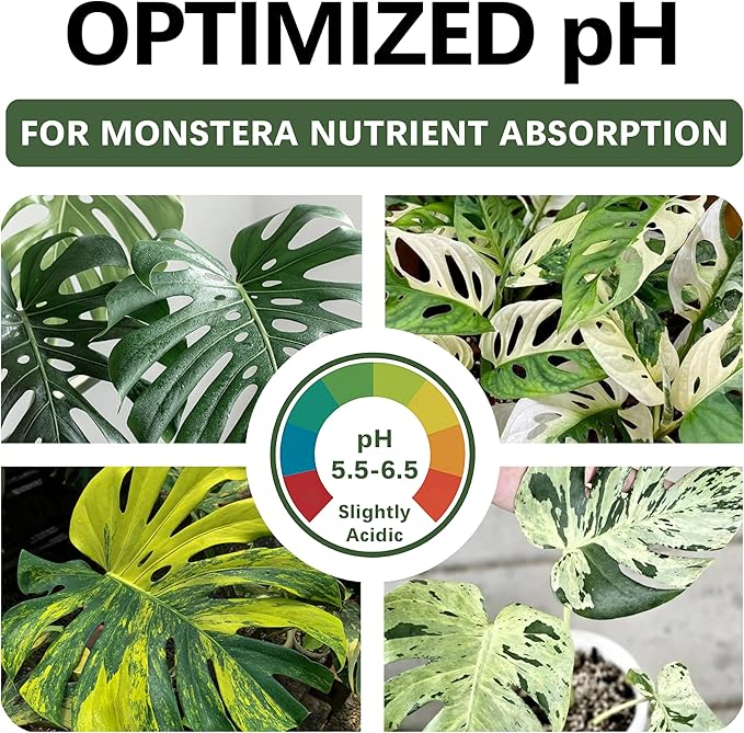 Monstera Soil/Premium Potting Mix – Organic Blend for Healthy Growth | Perfect Drainage & Aeration | Nutrient-Rich | Monstera Deliciosa, Borsigiana, Adansonii & Variegated Varieties (4 QTS)