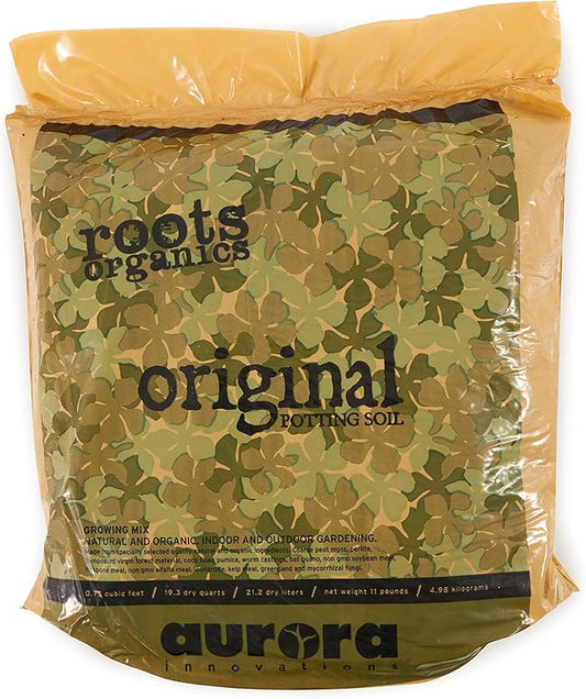 Roots Organics ROD75 Hydroponic Gardening Original Coco Fiber Based Potting Soil 0.75 Cubic Feet, 4 Pack