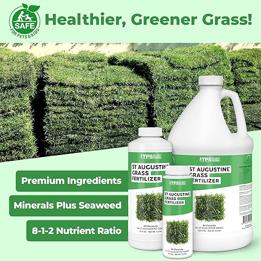 St Augustine Grass Fertilizer, Complete Plant Food for Saint Augustine Grass, Liquid Fertilizer by TPS Plant Foods, 1 Gallon (128 oz)