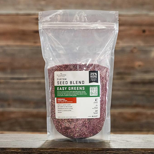 Easy Greens Perennial Seed Blend | Seeds for All-in-One Food Plot Seed + Fertilizer for Deer - 1/4 Acre Coverage (Easy Greens (Seed Blend))