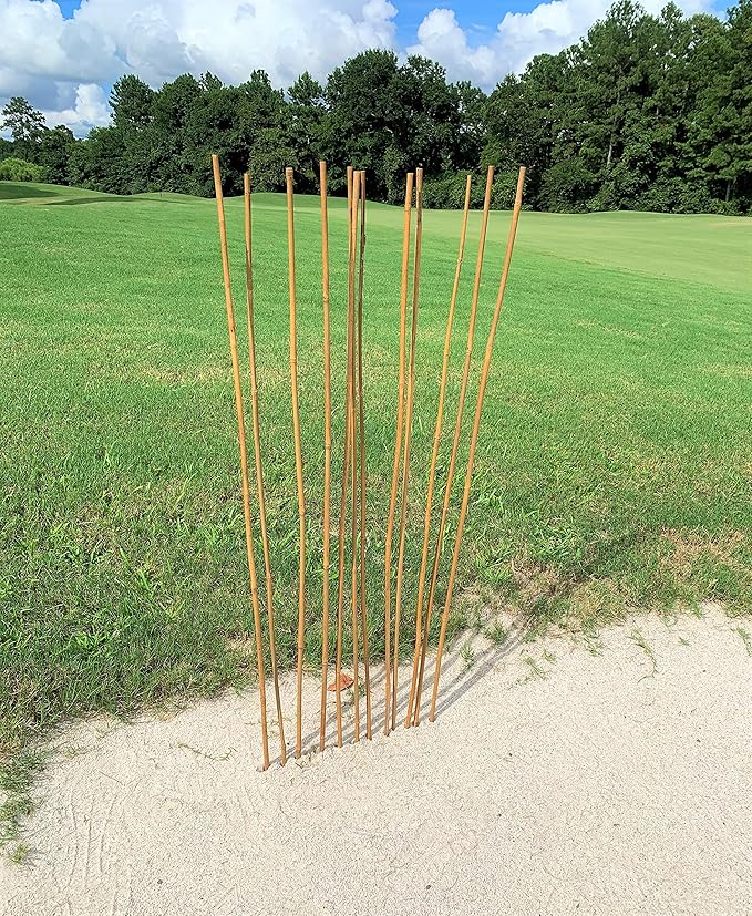 Natural Bamboo Poles, Eco-Friendly Plant Support Garden Stakes 4ft Long, Diameter of 3/8" (25-Count)