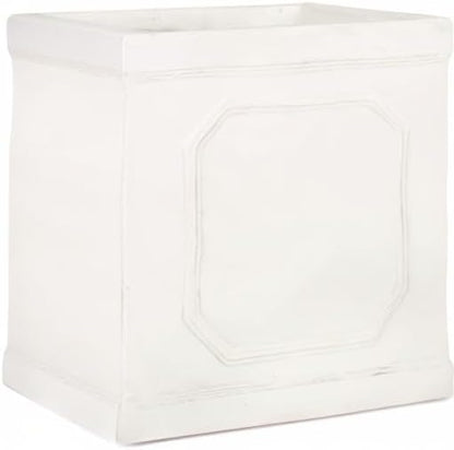 Burgos Outdoor Medium Planter - Cast Stone - Antique White