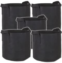 CZ Grain 10 Heavy Duty Nursery Grow Bags - Great for Growing Trees, Bushes, Vegetable Plants or Flowers - Indoor or Outdoor Grow Containers 5,10, or 20 Gallon (5 Gallon)