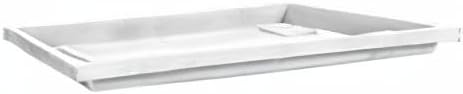 The HC Companies Venetian Rectangular Plant Tray - Lightweight Plastic Plant Saucer - Plant Drip Trays for Drainage - UV Resistant Pot Saucer for Indoor & Outdoor Use (29.5" White, Pack of 1)