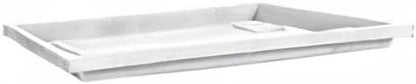 The HC Companies Venetian Rectangular Plant Tray - Lightweight Plastic Plant Saucer - Plant Drip Trays for Drainage - UV Resistant Pot Saucer for Indoor & Outdoor Use (17.5” White, Pack of 1)
