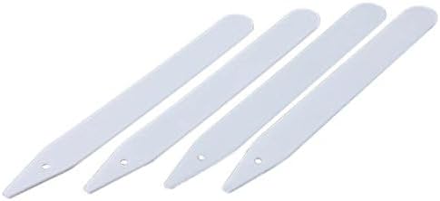 KINGLAKE 100 Pcs 4.7 Inch Thick Plastic Plant Labels - Garden Stakes with Waterproof Plant Identification Tags for Seedling, Vegetable White