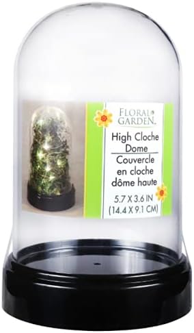Floral Garden Craft Supply - DIY Clear Fillable Plastic Cloche Dome