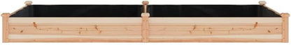 vidaXL Solid Wood Fir Garden Raised Bed with Liner 94.5"x47.2"x9.8" - Ample Space for Plants, Vegetables, Herbs - Ideal for Garden, Patio Decor