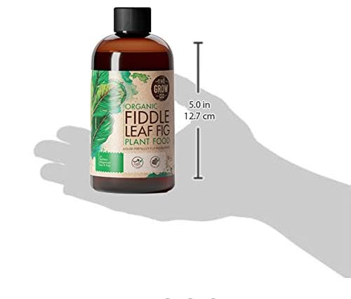 Organic Fiddle Leaf Fig Tree Plant Food - Liquid Fertilizer for Potted Figs - Nutrient Rich Formula to Grow Healthy Indoor and Outdoor Ficus Plants (8 oz)