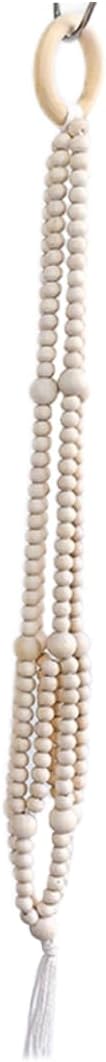 Wood Bead Plant Hanger Hanging Planter Basket Flower Pot Holders for Indoor Outdoor (No Pot) Home Indoor Accessory