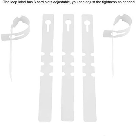 Fdit Plant Labels, 100pcs, White, PVC Material, 8.27x0.79 Inch, Hanging Stake Tags for Garden Nursery Seed Identification