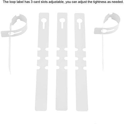 Fdit Plant Labels, 100pcs, White, PVC Material, 8.27x0.79 Inch, Hanging Stake Tags for Garden Nursery Seed Identification