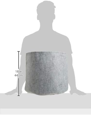 Dirt Pot Flexible Portable Fabric Planter, Grey, 15 Gallon