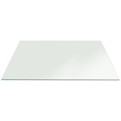 Custom Cut Glass 3/16" Thick Clear Tempered Cut to Size - Square Replacement Glass for Table Tops, Shelves, Windows with Flat Edge by Fab Glass and Mirror