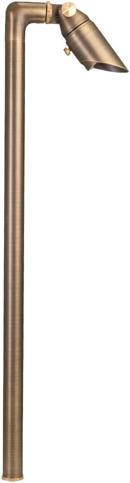 VOLT Innovator 12V Adjustable Cast Brass Path Light (Bronze) for Low Voltage Landscape Lighting on Outdoor Pathway, Walkway, Garden, Driveway or Patio