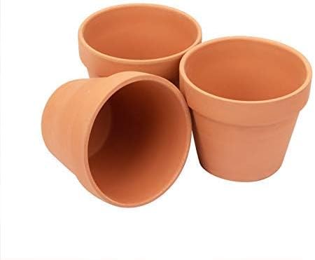 [26 Pack] 4" Terracotta Planter Pots with Drainage Hole - Clay, Ceramic, Cactus, Flower & Succulent Nursery Pots for Garden
