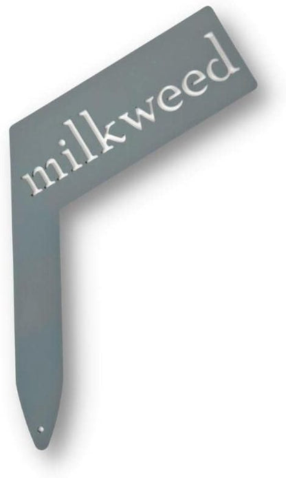 Planter Size Small Metal Garden Plant Vegetable Flower or Herb Markers 13.5 Inches Tall (milkweed, Primed Finish)
