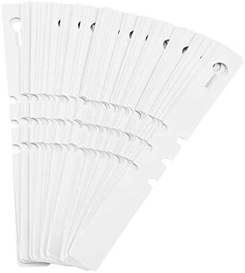 Fdit Plant Labels, 100pcs, White, PVC Material, 8.27x0.79 Inch, Hanging Stake Tags for Garden Nursery Seed Identification