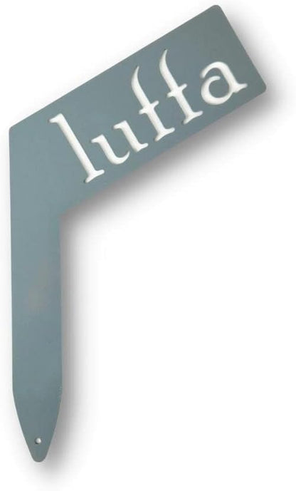 Planter Size Small Metal Garden Plant Vegetable Flower or Herb Markers 13.5 Inches Tall (luffa, Primed Finish)