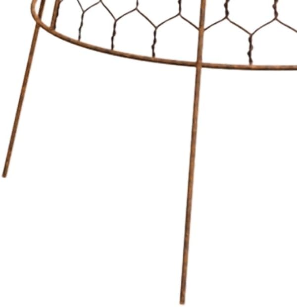 Panacea Rustic Wire Garden Cloches, Set of 6 – 20" H x 12" Dia Plant Protectors – Metal Chicken Wire Dome with 4-Leg Base – Durable Outdoor Garden Cloches for Shrubs, Flowers & Vegetables