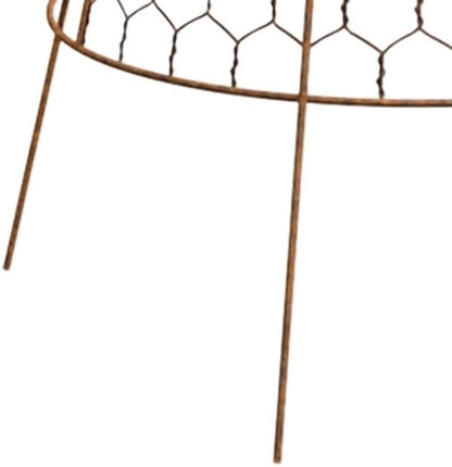 Panacea Rustic Wire Garden Cloches, Set of 6 – 20" H x 12" Dia Plant Protectors – Metal Chicken Wire Dome with 4-Leg Base – Durable Outdoor Garden Cloches for Shrubs, Flowers & Vegetables